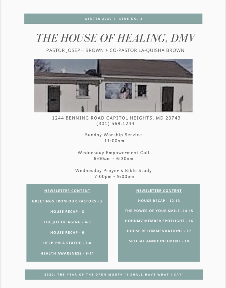 HAPPENINGS The House of Healing (DMV)
